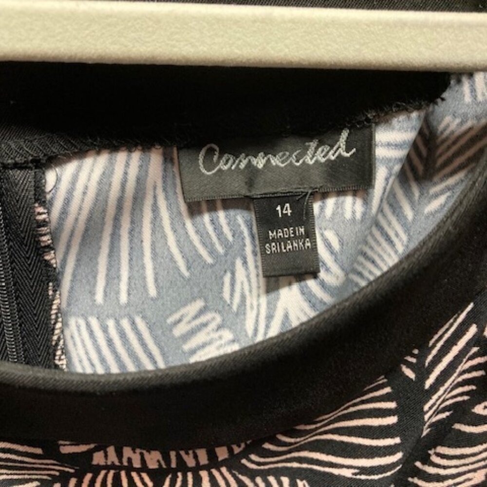 Pink and black dress